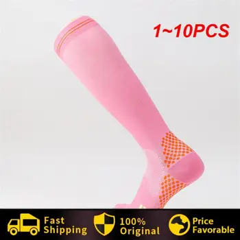 1-10 шт. Мужские и женские компрессионные носки для бега, для футбола, против усталости, обезболивающие, 20-30 мм рт. ст. Черные компрессионные носки, подходящие для