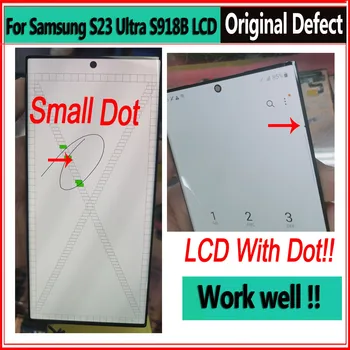100% Тест Для SAMSUNG Galaxy S23 Ultra LCD Оригинал С Точечным Сенсорным Экраном Для Samsung S23 ultra SM-S918B ЖК-экран