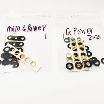 5 комплектов/10шт для Motorola Moto G Power G Power 2020 Стеклянная крышка объектива задней камеры заднего вида с оригинальной наклейкой Запасные части