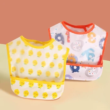 EVA Водонепроницаемый детский нагрудник с карманом для еды, салфетки от отрыжки с мультяшным принтом, для кормления и прорезывания зубов, полотенце от слюны для младенцев от 0 до 5 лет