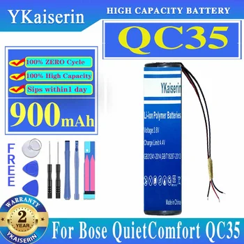 YKaiserin Аккумулятор 750 мАч/900 мАч для Bose QuietComfort QC 35 QC35 II 45 QC45 Аккумулятор 3-проводный Bateria + Бесплатные инструменты