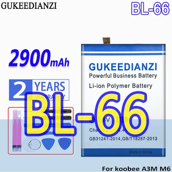 Аккумулятор GUKEEDIANZI Высокой емкости BL66 2900 мАч Для аккумуляторов koobee A3M M6 S9Q S500Q S503 BL-66/71/72CT BL-71 BL-72CT