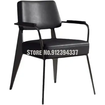 Компьютерное кресло простое и современное с подлокотником кресло для переговоров кресло со спинкой мастер-дизайна офисное кресло в индустриальном стиле