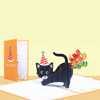 Конверты Поздравительные открытки Непревзойденная открытка на День рождения Конверт с Черным котом Открытки Экологически Взрывной смех