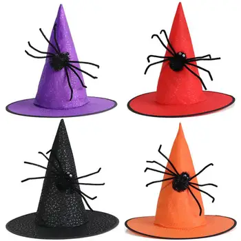 Нетканая шляпа-паук С уникальным рисунком в виде паука, удобная в носке Шляпа для Хэллоуина, шляпа ведьмы, высококачественный материал, дизайн в виде паука