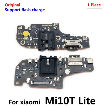 10 шт./лот, USB-порт для зарядки, док-станция для микрофона, гибкий кабель для Xiaomi Mi 10T Lite, замена запасных частей