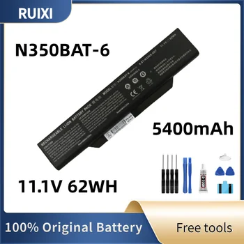 100% RUIXI Оригинальный 11,1V 62Wh 5400mAh N350BAT-6 Для аккумулятора Clevo N350DV N350DW 6-87-N350S-4D7 6-87-N350S-4D8 ноутбука + Бесплатные Инструменты