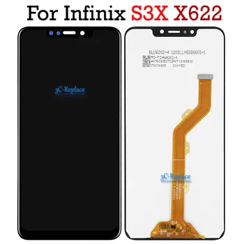 100% Идеальный Ремонт Черный 6,2 дюйма Для Infinix S3X X622 ЖК-Дисплей Сенсорный Экран Дигитайзер Панель В Сборе Запасные Части