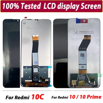 100% Протестированный Оригинальный ЖК-дисплей с сенсорным экраном и цифровым преобразователем в сборе, Запасные Части для Xiaomi Redmi 10 Prime 10C 10A