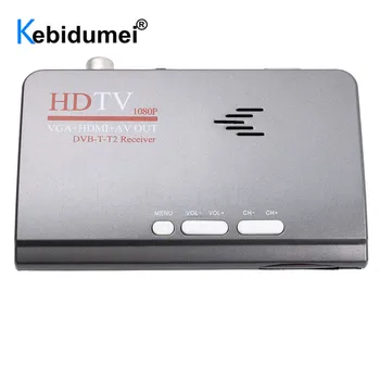 1080P DVB-T/DVB-T2 ТВ-тюнер Приемник DVB T/T2 TV Box VGA AV CVBS HDMI-совместимый цифровой HD Спутниковый ресивер Пульт Дистанционного управления