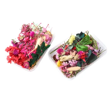 2 Коробки натурального мыла, Стебли настоящих прессованных цветов, композиция 