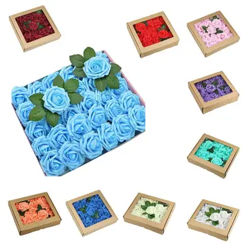 50 шт искусственных цветов, искусственные розы для изготовления свадебных букетов своими руками, центральные элементы, Прямая поставка от Arran