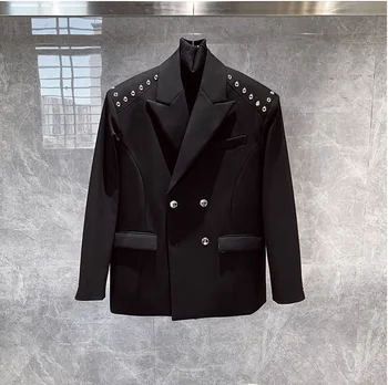 LS0943 Модные мужские пальто и куртки 2023, роскошная мужская одежда для подиума известного бренда, европейский дизайн, стиль вечеринки