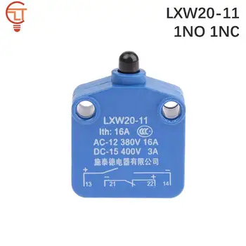 LXW20-11 Концевой выключатель хода нажимной стержневой колонки Micro Travel Серебристый контакт Синий 16A 1NO 1NC
