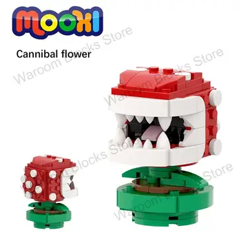 MOC7046 Chomper Cannibal Flower Brick Игры Аниме Растение Фигурка Строительный Блок Развивающая Игрушка Для Детей Креативный Подарок