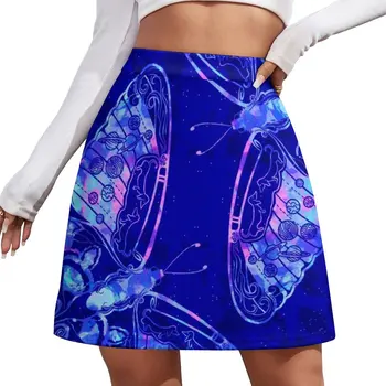 SPACEDOGS: Butterfly Blue, 2 мини-юбки, женские юбки, лето 2023, женщина