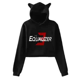 The Equalizer 3 Толстовки с капюшоном, укороченный топ, пуловеры с принтом киногрупп для девочек, молодежная уличная одежда с кошачьими ушками, повседневная одежда