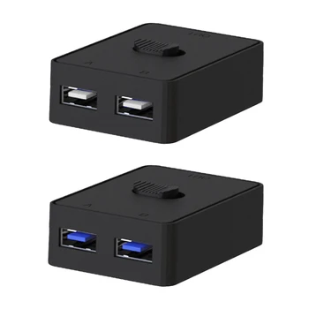 USB-переключатель 2 в 1 из KVM USB-концентратор USB 3.0 Переключатель Выбора USB 3.0 Двухсторонний распределитель для клавиатуры ПК, мыши, принтера