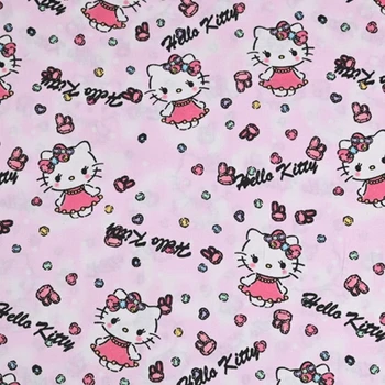 Width110cm Sanrio love Мультфильм Diamond Hello Kitty Хлопчатобумажная ткань Для Шитья Детской одежды Лоскутное Шитье DIY Материал для Рукоделия