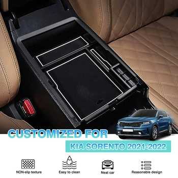 Автомобильная вставка Передний Центральный ящик для хранения консоли Органайзер Лоток Коробка для KIA Sorento MQ4 2021 2022