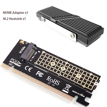 Адаптер M2 NVME SSD К Карте PCIe M.2 Key M К Адаптеру PCI Express 4.0 X4 с Алюминиевым Радиатором