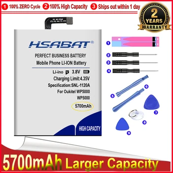 Аккумулятор HSABAT 0 Cycle 5700mAh для высококачественного сменного аккумулятора мобильного телефона Oukitel WP5000 WP 5000