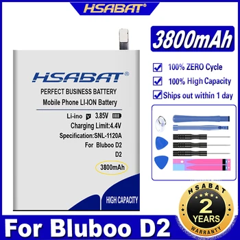 Аккумулятор максимальной емкости HSABAT D2 емкостью 3800 мАч для аккумуляторов смартфонов Bluboo D2
