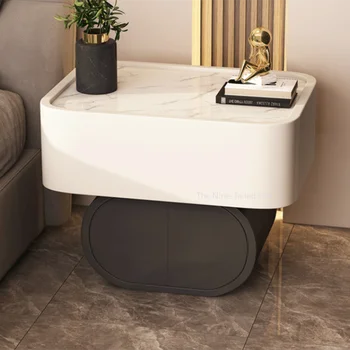 Бесплатная установка Прикроватная тумбочка для спальни Роскошный выдвижной ящик Тумбочка Новый стиль Диван Приставной столик Мебель для гостиной XY50BT