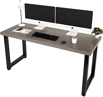 Большой компьютерный офисный стол толщиной 1,88 дюйма (текстура белого мрамора)