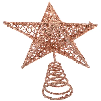 Верхушка из звездчатого дерева, Блестящие Декоративные звезды на верхушке дерева, Украшение для рождественской елки, украшение для Рождественской вечеринки