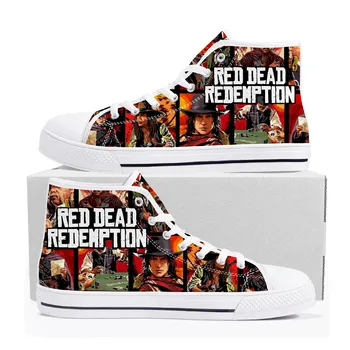 Видеоигра Red Dead Redemption, высокие кроссовки, Мужские, Женские, подростковые, высококачественная парусиновая обувь, Повседневные Модные кроссовки на заказ
