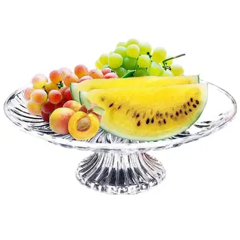 Высококачественная Креативная Хрустальная Тарелка для фруктов Пластиковая С подставкой для тарелки Домашняя Кухня Лоток для сухофруктов семян дыни