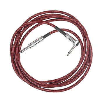 Гитарный кабель, прямо направо, 6,35 мм, штекер TS 1/4 Монодюймовый Инструментальный кабель, шнур для электрогитары, баса