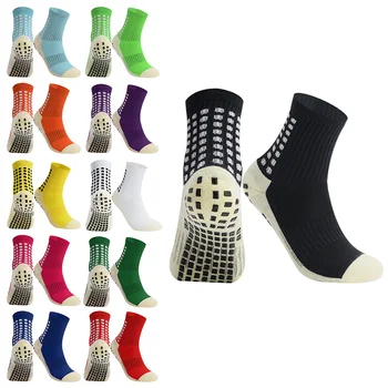 Дышащие противоскользящие мужские летние хлопчатобумажные и резиновые носки для бега, футбольные носки, высококачественные Мужские носки для велоспорта