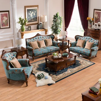 Европейский стиль, королевская винтажная классическая мебель для диванов, роскошный классический резной диван из массива дерева