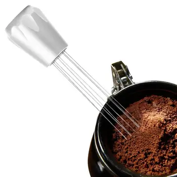 Инструмент для перемешивания кофе для раздачи эспрессо с ручкой из натурального алюминиевого сплава, профессиональный инструмент для ручной раздачи бариста