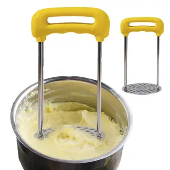 Картофелемялка Картофелемялка для пюре из нержавеющей стали, Прочная Машинка для пюре из авокадо с равномерными отверстиями, Аксессуары для кухонных гаджетов