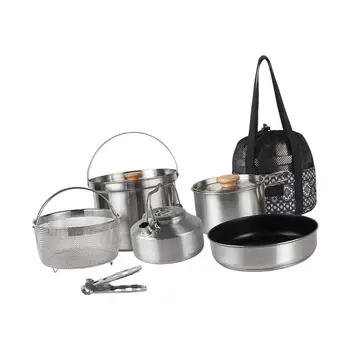 Кастрюля, чайник, кухонные принадлежности, набор походной посуды для дома, походов с рюкзаком