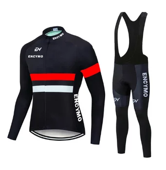 Комплект велосипедной майки 2022 ENCYMO с длинным рукавом, одежда для горных велосипедов, мужская гоночная велосипедная одежда Ropa Maillot Ciclismo