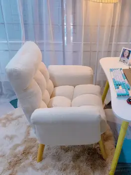 Компьютерное кресло, домашний Удобный диван для спальни, кресло для макияжа для девочек в общежитии, ленивый игровой стул, Офисное кресло для учебы
