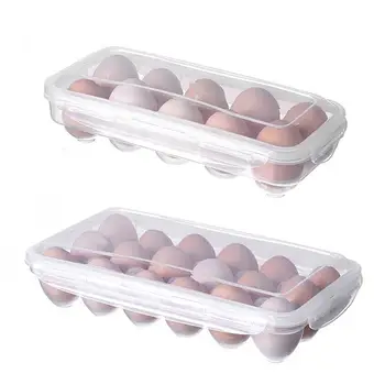 Коробка для хранения яиц с крышкой, Кухонный Холодильник, Коробка для хранения свежих яиц, Бытовая Подставка для яиц, лоток для яиц с 10 сетками и 18 Сетками
