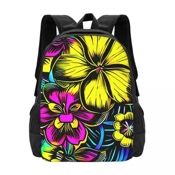 Красочный цветочный рюкзак, рюкзаки для колледжа в стиле Flower Power, высококачественные большие школьные сумки для девочек, забавный рюкзак