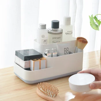 Креативный органайзер для макияжа с выдвижным ящиком для хранения туалетного столика