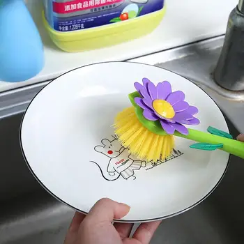 Кухонная щетка-скруббер, Многофункциональная щетка для мытья посуды, Сковорода с длинной ручкой, Скруббер для бытовой уборки, Инструменты для уборки кухни