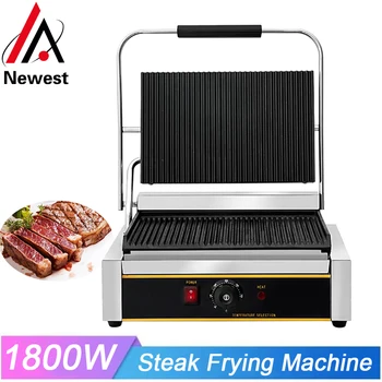 Машина для жарки стейков на гриле из пищевой нержавеющей стали, оборудование для приготовления сэндвичей для завтрака, сковорода для панини, пресс-форма для ресторана