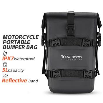 Многофункциональная мотоциклетная дорожная сумка WEST BIKING, большая вместительная рама, аварийные перекладины, Багажная сумка, Светоотражающие аксессуары для мотоциклов