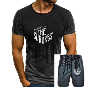 Мужская футболка с коротким рукавом с логотипом Arcade fire The Suburbs, футболка унисекс, женская футболка