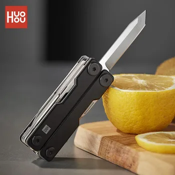 Мультитул HUOHOU Mini 10 В 1 2023 Новый карманный нож Складные ножницы Для кемпинга на открытом воздухе Многофункциональные инструменты выживания EDC
