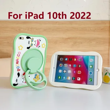 Мягкий силиконовый чехол-книжка с милой собачкой для Apple iPad 10th 10,9-дюймового 2022 года для защиты iPad для детей