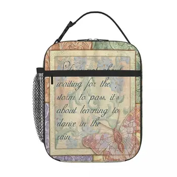 Намек на весеннюю бабочку 2 Дебби Девитт Ланч-бокс, милая сумка для ланча, детская сумка для ланча